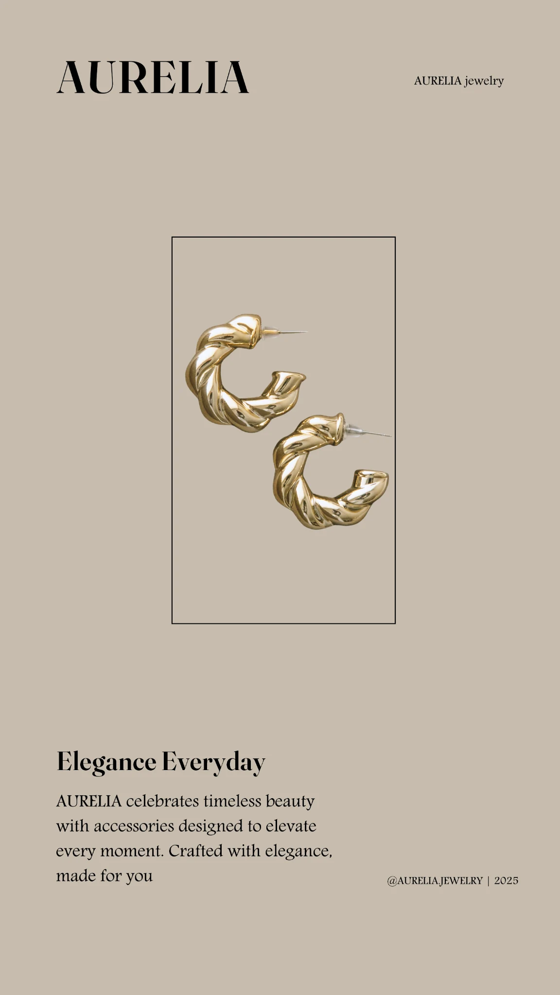 Elegant typographic study with jewelry imagery